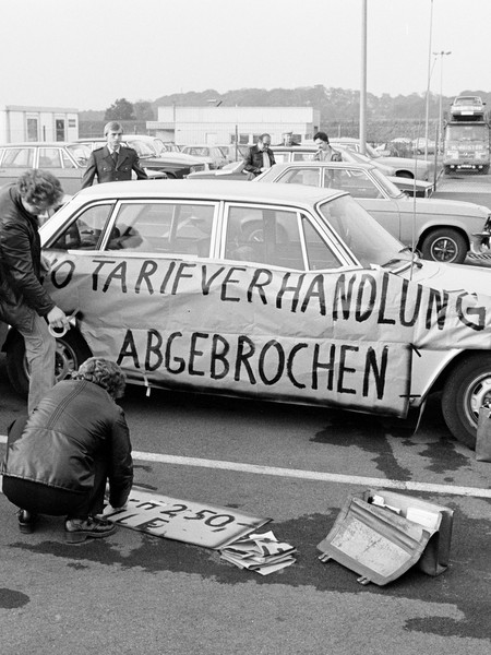 250 Mark mehr für jeden!": Streikende Belegschaft des Autobauers VOLVO in Castrop-Rauxel, Oktober 1978, © LWL-Medienzentrum für Westfalen