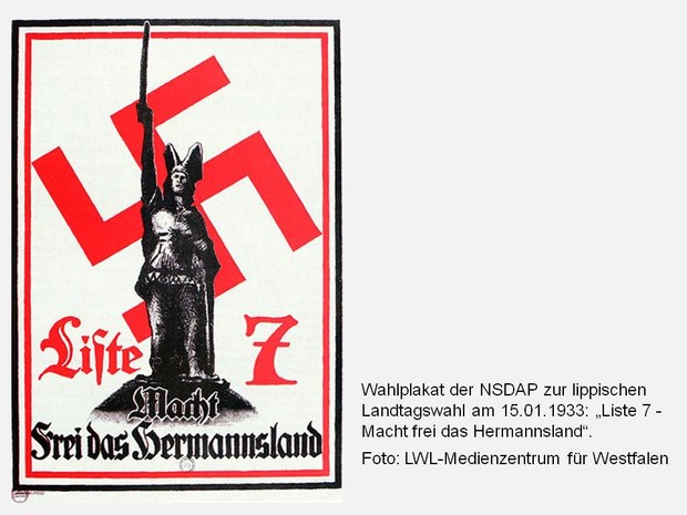 Wahlplakat der NSDAP zur lippischen Landtagswahl. Foto: LWL-Medienzentrum für Westfalen
